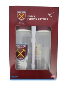 Botellas de alimentación Love & Hugs 250 ml mercancía oficial del West Ham Football Club - Imagen 1 de 6