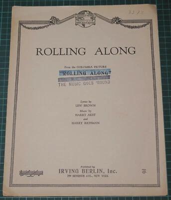Rolling Along - Lew Brown, Harry Akst & Harry Richman - 1936 Irving Berlin Inc - Image 1 of 4