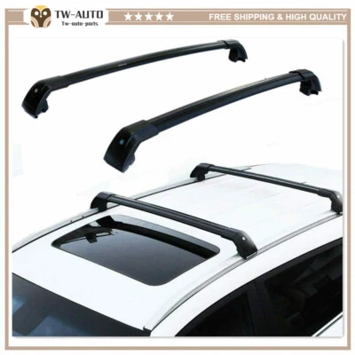 Barra transversal portaequipajes de techo de 2 piezas apta para BMW X1 E84 2010-2015 Foto 1 de 4