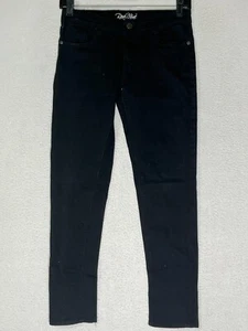 Real Love Black Slim Straight Leg Jeans Stretch Flat Front Girls Size 16 - Picture 1 of 7