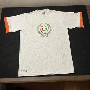 University of Miami Hurricanes Vintage Shirt Football UM 80s Football Swagger UM - Picture 1 of 10