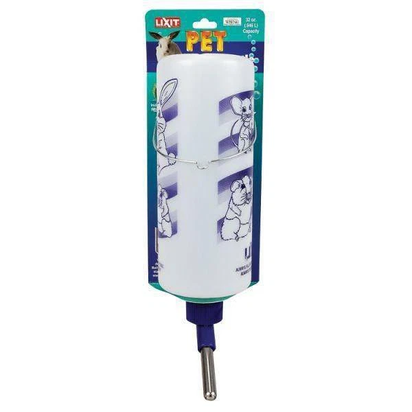 NOT AVAILABLE Lixit All Weather Small Weather Water Bottle 32 Oz. Opaque/Purple