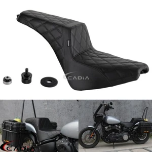 2-Up Gel Pad Seat For Harley Club Style Softail Street Bob FXBB FXBB FLDE FLSL - Imagen 1 de 9