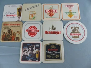 Lot de 10 SOUS BOCK différents HENNINGER beer mats bierviltje Bierdeckel B86 - Imagen 1 de 2