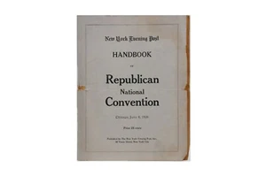 Handbook of Republican National Convention Chicago, 1920 - Picture 1 of 9