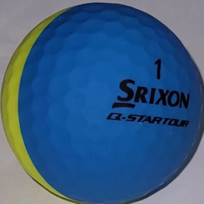 12 Matte Blue/Yellow Srixon Q-Star Tour Divide 4A/5A Golf Balls AAAA / AAAAA - Image 1 of 3
