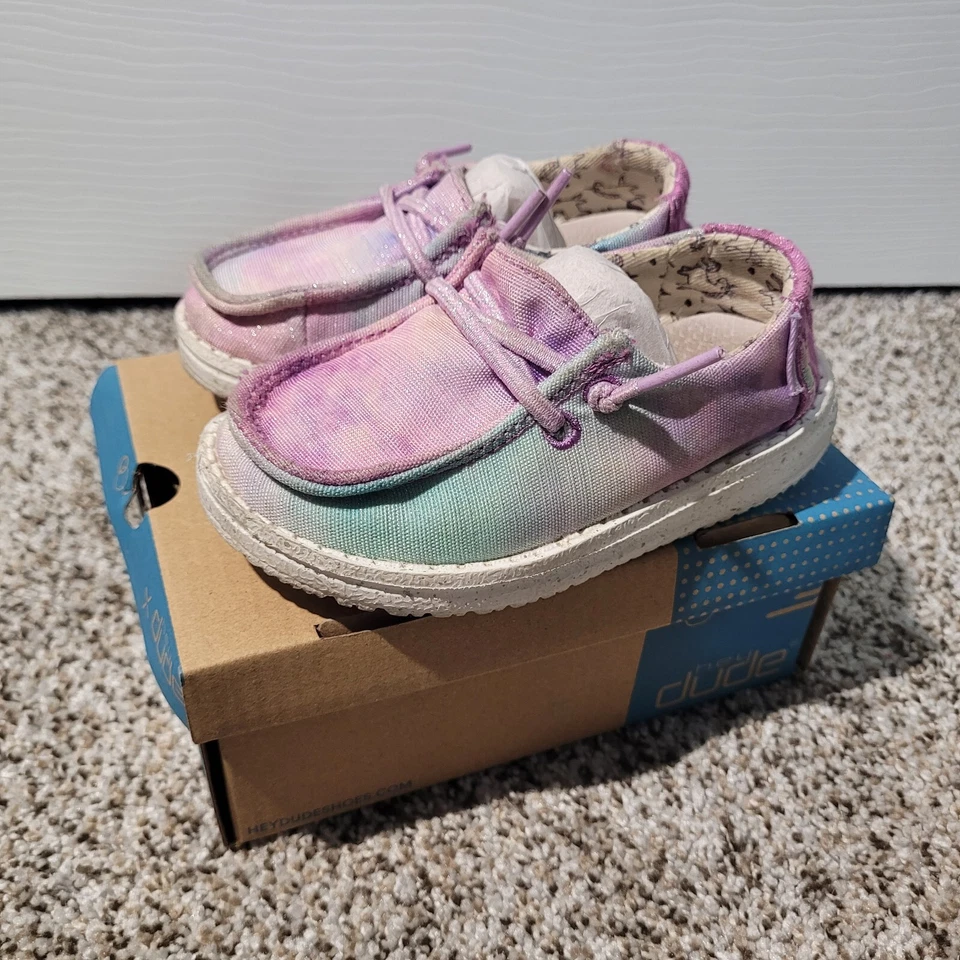 HEY DUDE multicolor wendy zapatos cómodos mocasín unisex niño pequeño talla K7 Foto 1 de 4