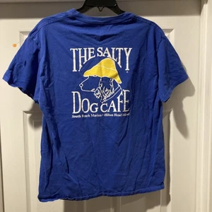 T-shirt uomo The Salty Dog Cafe Hilton Head Island SC blu L grande logo Hanes - Foto 1 di 5