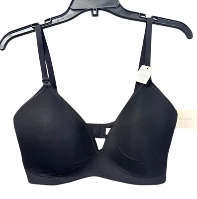 NUEVO Sujetador de enfermería inalámbrico de microfibra On Gossamer Next to Nothing negro talla 32DD Foto 1 de 3