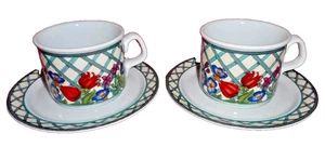 2 DANSK NORDIC GARDEN SETS CUPS AND SAUCERS MINTY CONDITION - Picture 1 of 3