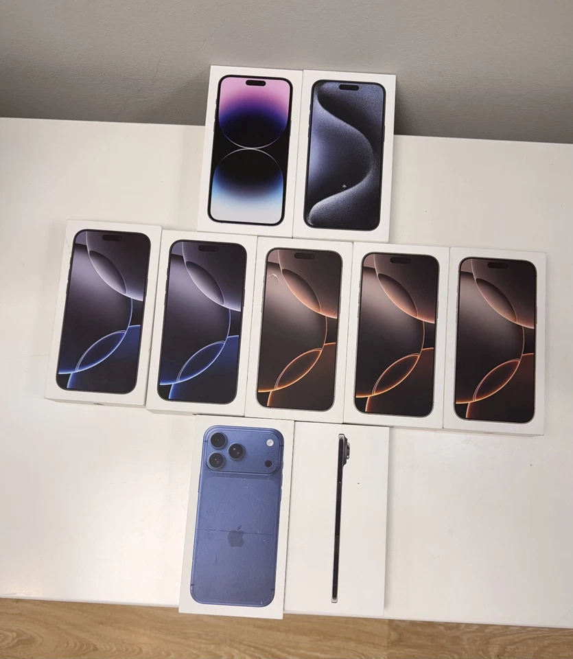 Lote de 9 piezas de iPhone 14 promax, 15Pro Max, 16 Max, 17 Max, Air. Cajas vacías, Foto 1 de 2