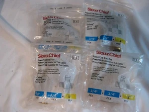 Camiseta PowerPEX® 3/4" x 3/4" x 1" PEX Crimpado Latón 641XG334PK1M = Lote de 4 Nuevas - Imagen 1 de 3