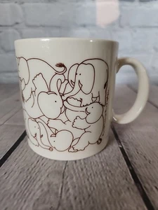 Vintage 1979 Taylor & NG Kaffeebecher Naughty Elephants Orgie Braun Japan - Bild 1 von 6