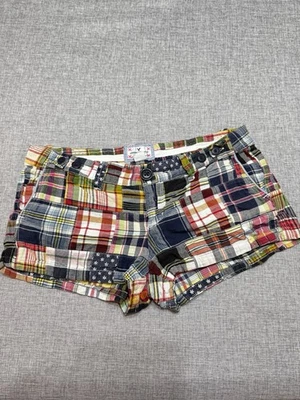 Pantalones Cortos American Eagle Vintage Madras Cuadros Favoritos Micro Tiro Bajo Y2K Foto 1 de 4