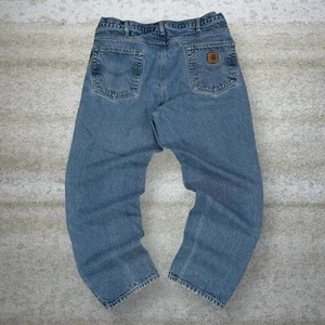 Vintage Carhartt Jeans 36x30 Relaxed Fit Medium Wash Denim 90s - Picture 1 of 6