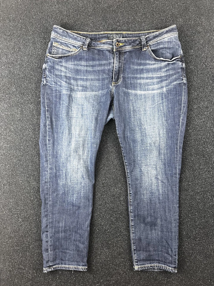 Pantalones de mezclilla Lucky Brand para mujer 16W Plus azul Georgia Boyfriend lavado medio Foto 1 de 4