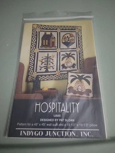 HOSPITALITY Quilt Pattern Indygo Junction Inc IJ600 Wall Quilt Pillow - Picture 1 of 5