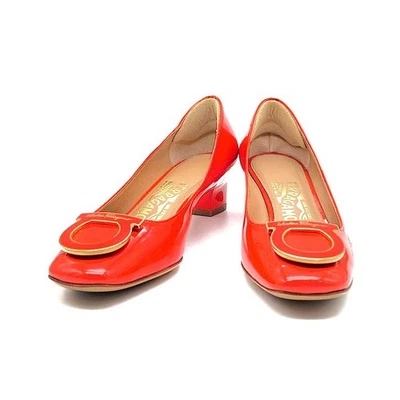 Salvatore Ferragamo Chaussures en vernis Gancini L419199 135392619 - Photo 1/4