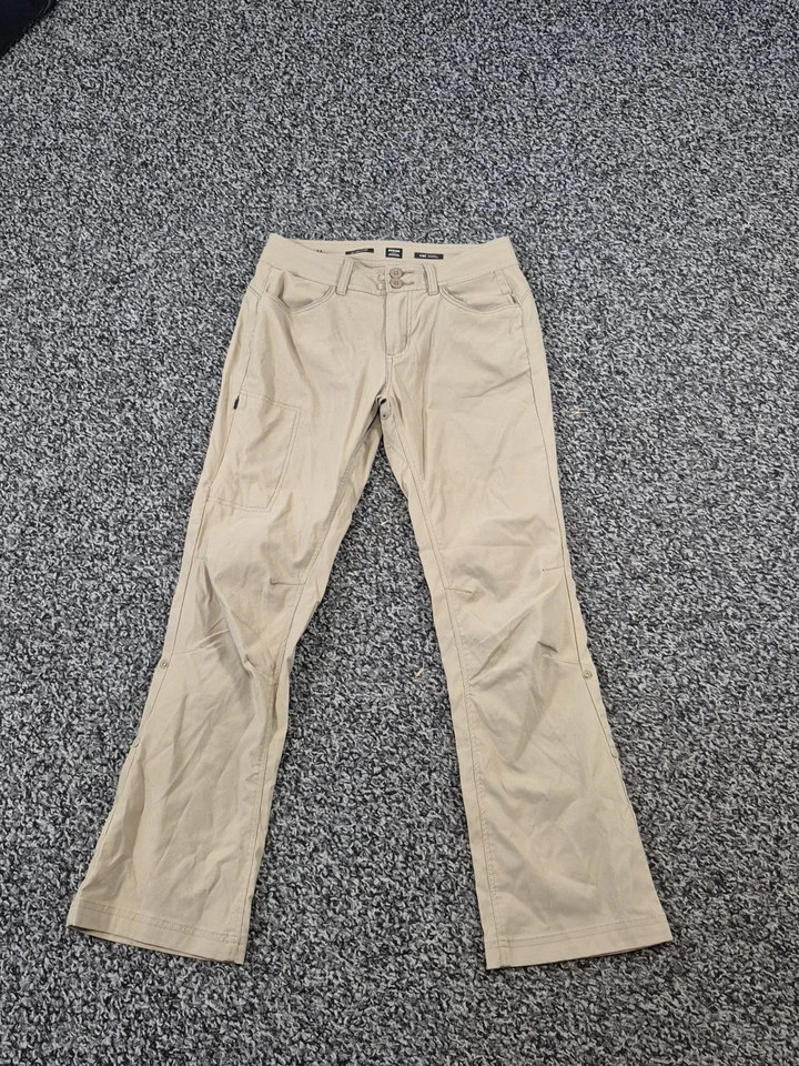 Pantalones rectos Prana Halle para mujer 4 cortos de nailon elásticos ajuste estándar Foto 1 de 4