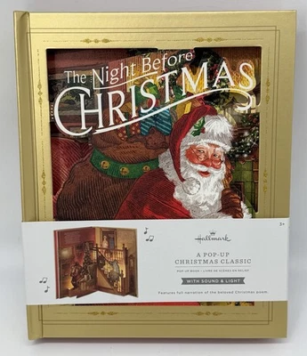 Hallmark The Night Before Christmas Jumbo Pop Up Book w/ Light and Sound New - image 1 of 2