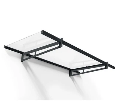 Vordach Haustür Überdachung Haustürvordach Aluminium Palram anthrazit93x205x19cm - Bild 1 von 4