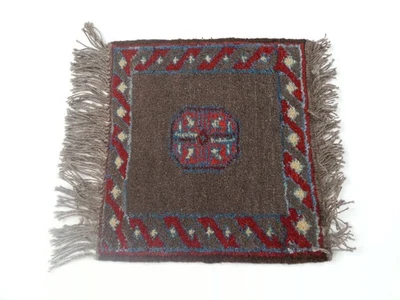 Vintage Wool  Small Hand Made Prayer Rug 13 Inch x 11 Inch Pakistan - Image 1 of 4