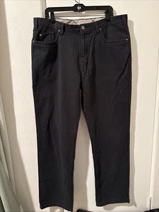 Kenneth Cole New York schwarz gebürstete Baumwolle 5 Pocket Hose gefüttert Taille 38X34 - Bild 1 von 5
