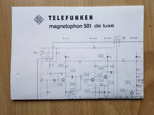 Schaltbild/Schaltplan Telefunken magnetophon 501 de luxe - Bild 1 von 3