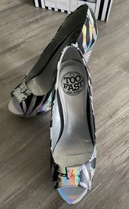 Too Fast Ribcage Holographic 5” Heels, Size 8, Great Used condition - Picture 1 of 18