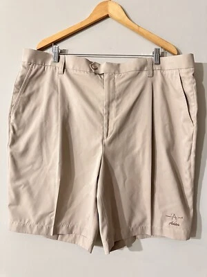Pantalones Cortos Informales para Caminar Bugatchi Uomo Hombres Talla 42 Beige Mezcla de Algodón Frente Plano Foto 1 de 4