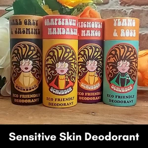 SCRUBBER 100% NATURAL BICARB FREE FOR SENSITIVE SKIN ZERO WASTE VEGAN DEODORANT - Picture 1 of 5