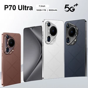 New P70 Ultra unlocks 7.3-inch large screen 5G dual card 16GB+1TB smartphone - Picture 1 of 24