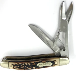 Schrade Uncle Henry Gambler Knife Staglon Limited Edition 707UH Scissors 8808-MX - Picture 1 of 7