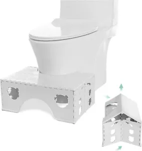 Foldable 7" Squat Toilet Stool with Anti-Slip Feet for Constipation Relief - Picture 1 of 5