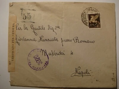 Italia. Segunda Guerra Mundial.Napoli local.Censura.1944 Foto 1 de 2
