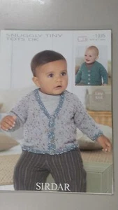 Sirdar Knitting Pattern #1335 Baby Cardigan to Knit - Size from Birth to 7 Years - Picture 1 of 1