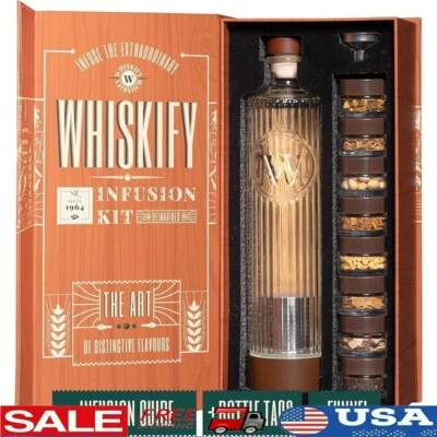 Hágalo usted mismo Kit para hacer whisky Juego de infusión con jarra de botánicos y regalo de bourbon para hombres EE. UU. Foto 1 de 4