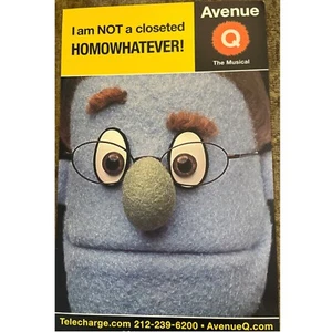 Avenue Q Golden Theater Broadway poster 22" x 14" Gently used Shipped unframed - Picture 1 of 1