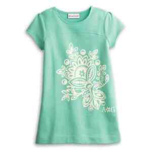 American Girl Tropical Bloom Tunic T Shirt Size M 10/12