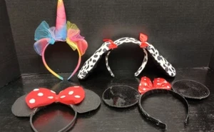 Juego de 4 diademas de personajes de Disney orejas lazos - Imagen 1 de 6