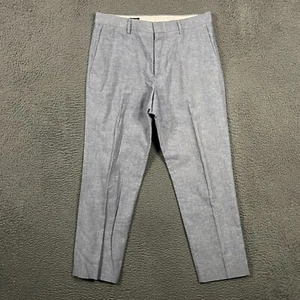 J Crew Pants Mens 32x30 Blue Ludlow Slim Fit Chino Somelos Linen Blend Preppy - Picture 1 of 14