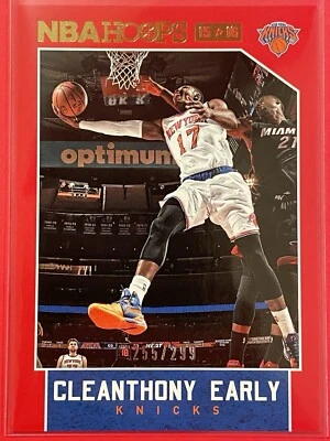 2015-16 Panini NBA Hoops Cleanthony Early Red /299 #87 Basketball Knicks - Image 1 of 3