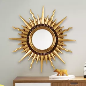 Gold Sunburst Mirror 71cm Artistic Design Elegant Focal Point Entryway Bedroom - Picture 1 of 4