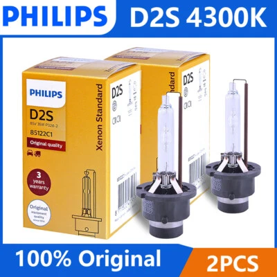 Philips OEM D2S 4300K HID Xenon Headlight Replacement Lamp Bulbs 85122 Pack of 2 - Image 1 of 4