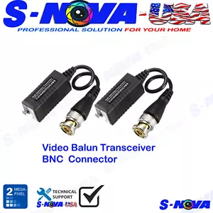 1 Pairs 2 PCS Coax CAT5 Camera CCTV BNC Video Balun Cable Transceiver Passive - Picture 1 of 4