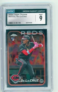 2024 Topps Chrome #44 Elly De La Cruz RC Cincinnati Reds CGC 9 - Picture 1 of 2