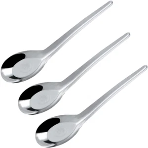 10 piezas cucharas de sopa de acero inoxidable cucharas de cena cucharas de sopa cuchara de sopa china - Imagen 1 de 12