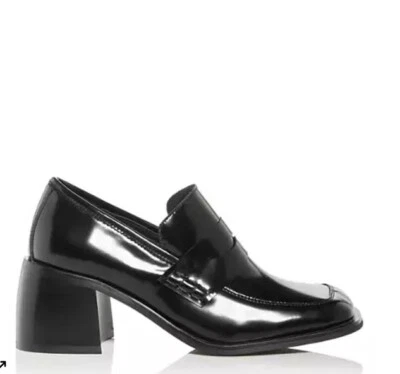 Zapatos mocasines Jeffrey Campbell negros Ecole tacón bloque talla 10 Foto 1 de 4