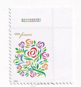 STAMP US SCOTT 4764a "Wedding Flowers" FOREVER 2014 MNH W/PB-UR - Picture 1 of 1