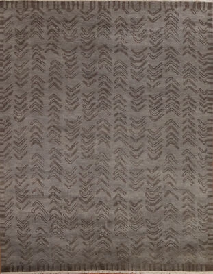 Stylish Handcrafted Living Room Rug 8x10 ft Luxurious Hand-knotted Wool Rug - Image 1 of 4